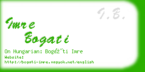 imre bogati business card